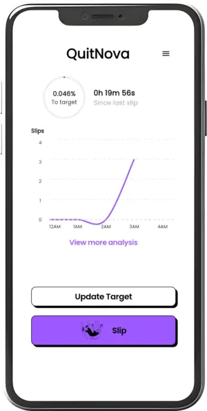 QuitNova Addiction Recovery and Habit Tracker App Home Screenshot